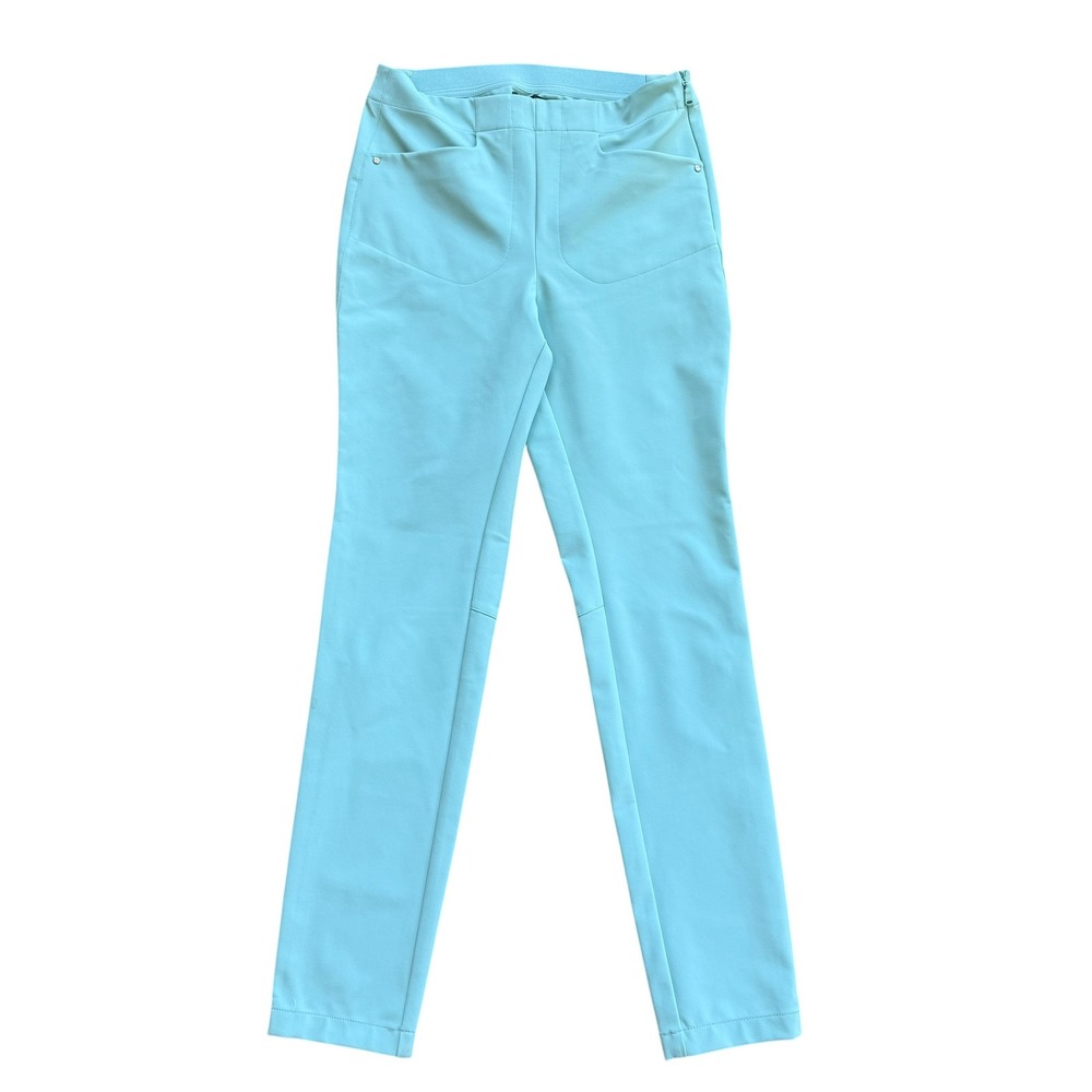 RLX Ralph Lauren Womens Golf Pants Blue Turquoise Side‎ Zip Stretch Trousers 2P
